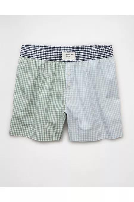 AE Gingham Colorblock Boxer Sleep Short Women's Product Image