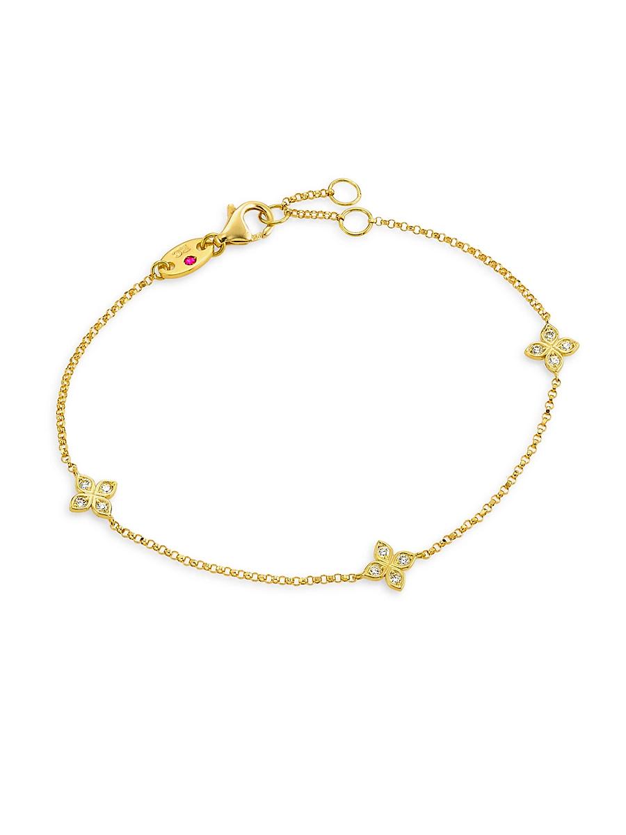 Womens Love By The Yard 18K Yellow Gold & 0.13 TCW Diamond Bracelet Product Image