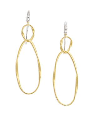 Marco Bicego 18K Yellow Gold Onde Double Link Hook Earrings Product Image