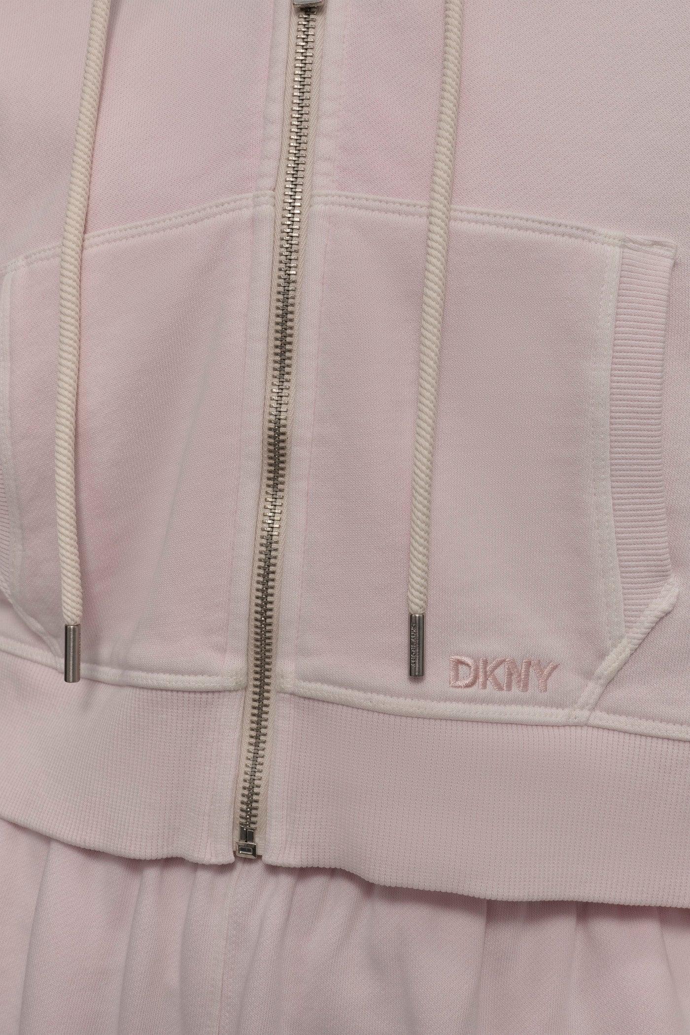 RIB PANELED ZIP UP HOODIE Product Image