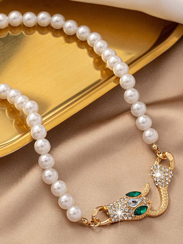 Beaded Snake Shape Dainty Necklace Necklaces Accessories Product Image