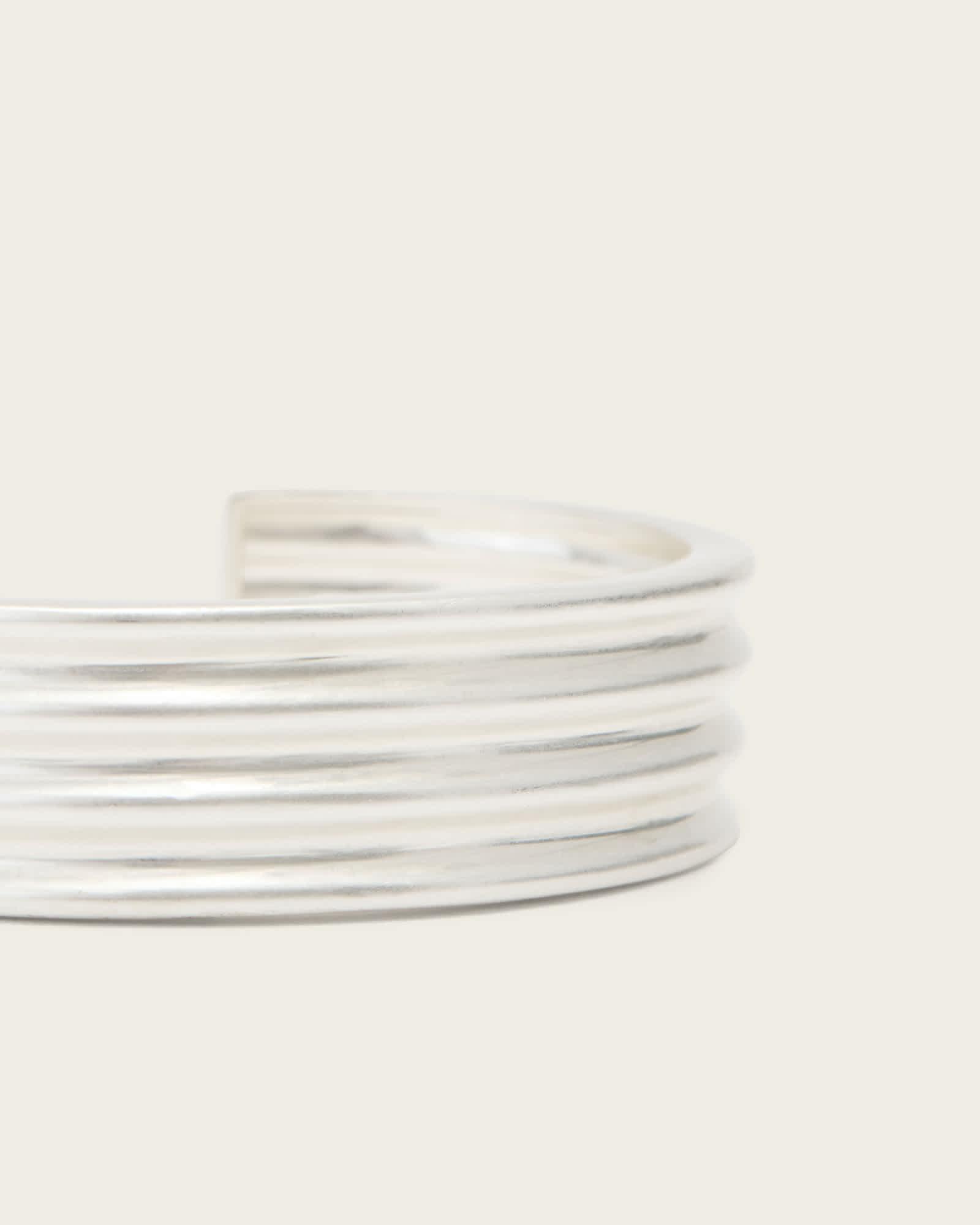 Janna Bangle WARM SILVER | ALLSAINTS US Product Image
