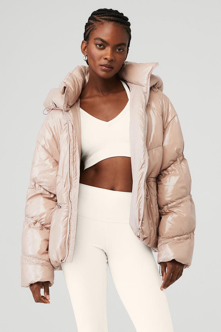 Stunner Puffer Jacket - Dusty Pink Product Image