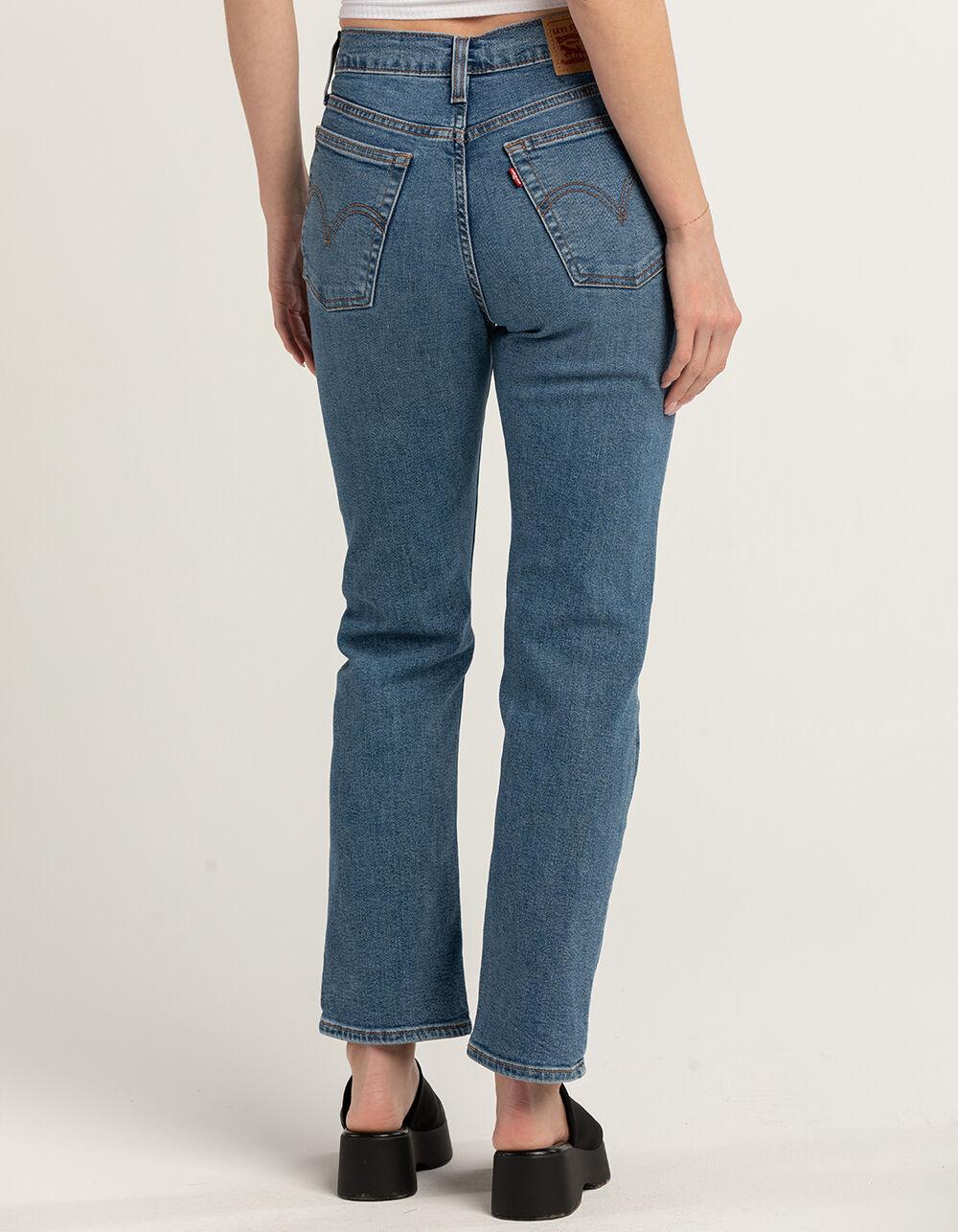 LEVI'S Wedgie Straight Womens Jeans - Summer Love In The Mist - MED BLAST Product Image