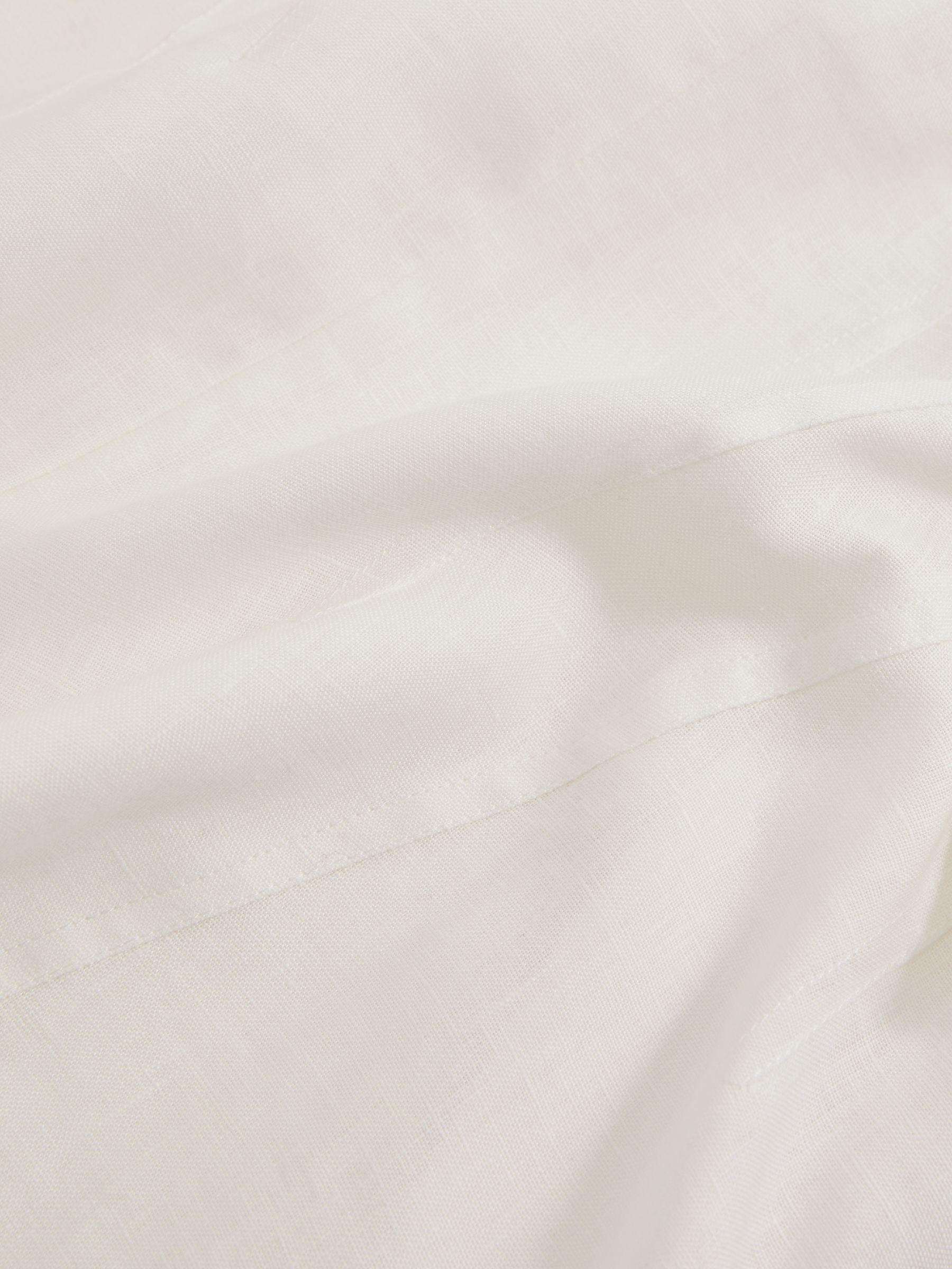 Linen Balloon Sleeve Mini Dress in Ivory Product Image