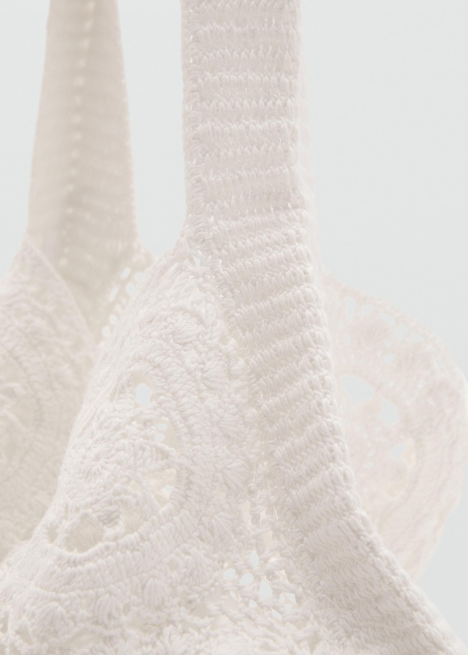Crochet shopper bag - Women | MANGO USA Product Image