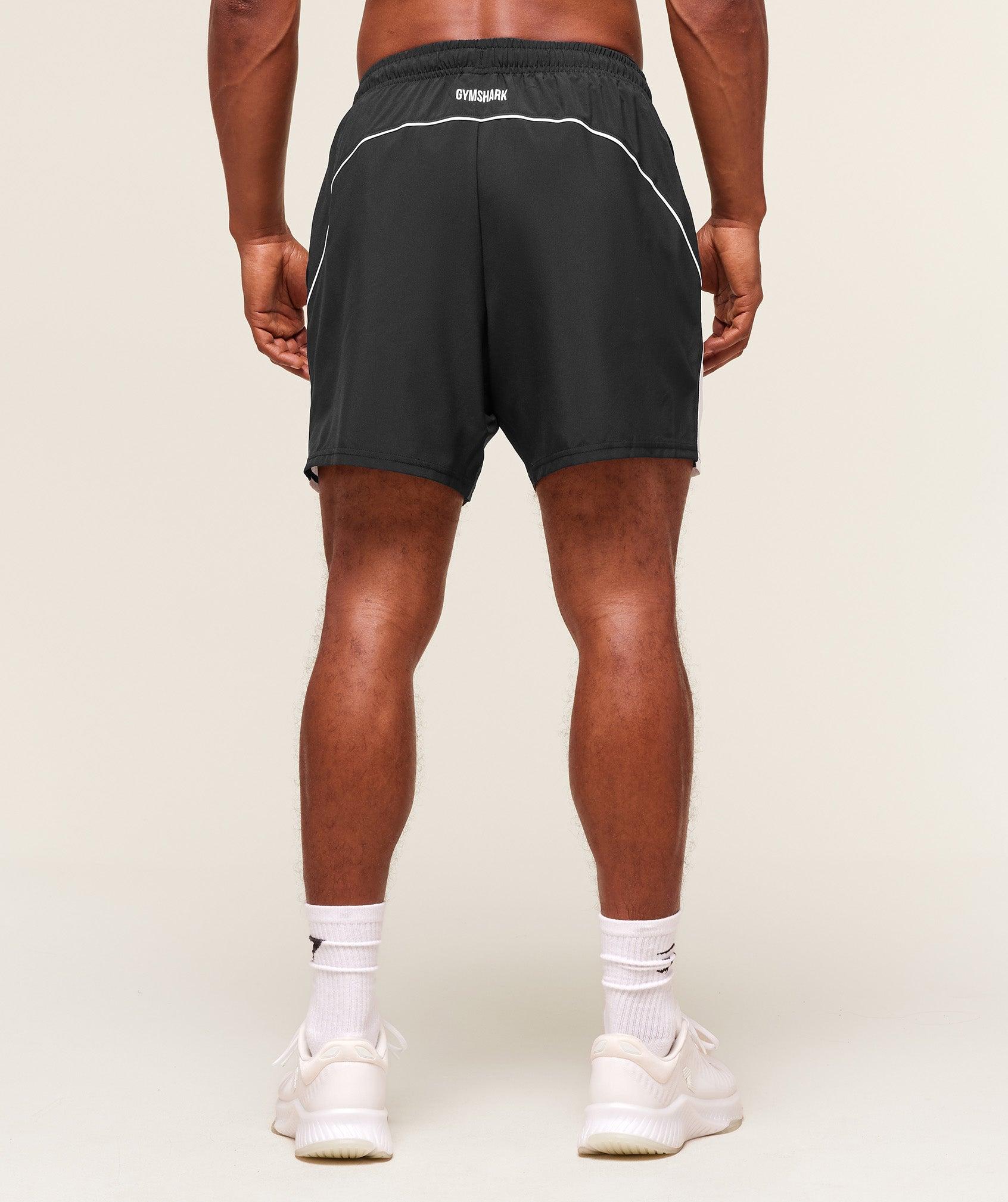 Gymshark Arrival Block 6" Shorts - Black Male Product Image