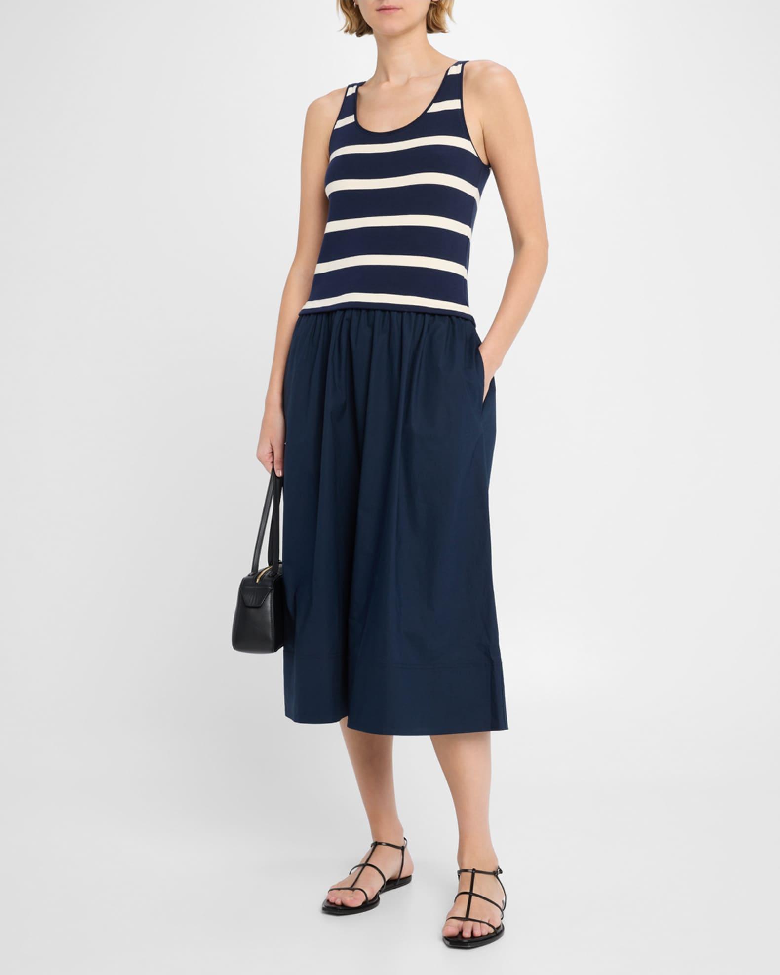 Amber Stripe Drop-Waist Midi Dress Product Image