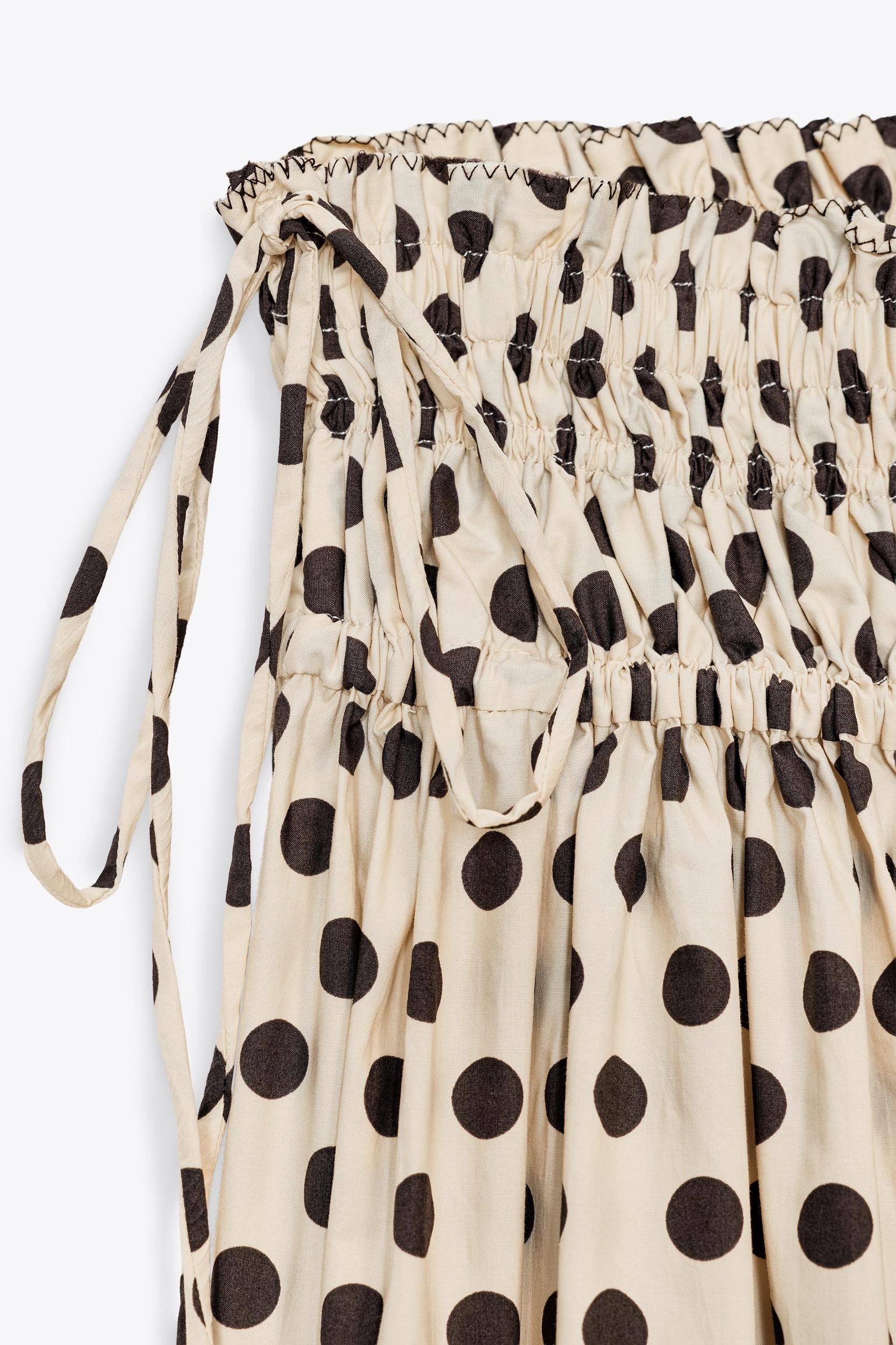 ZW COLLECTION POLKA DOT MIDI SKIRT Product Image