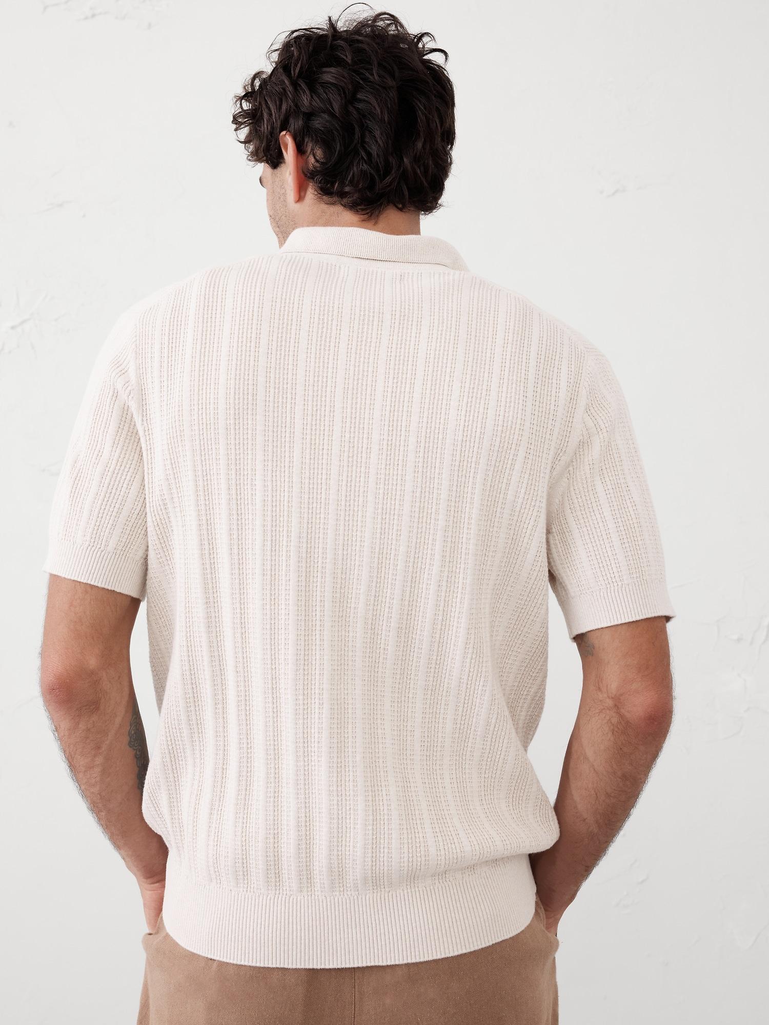 Textured Sweater Polo Product Image