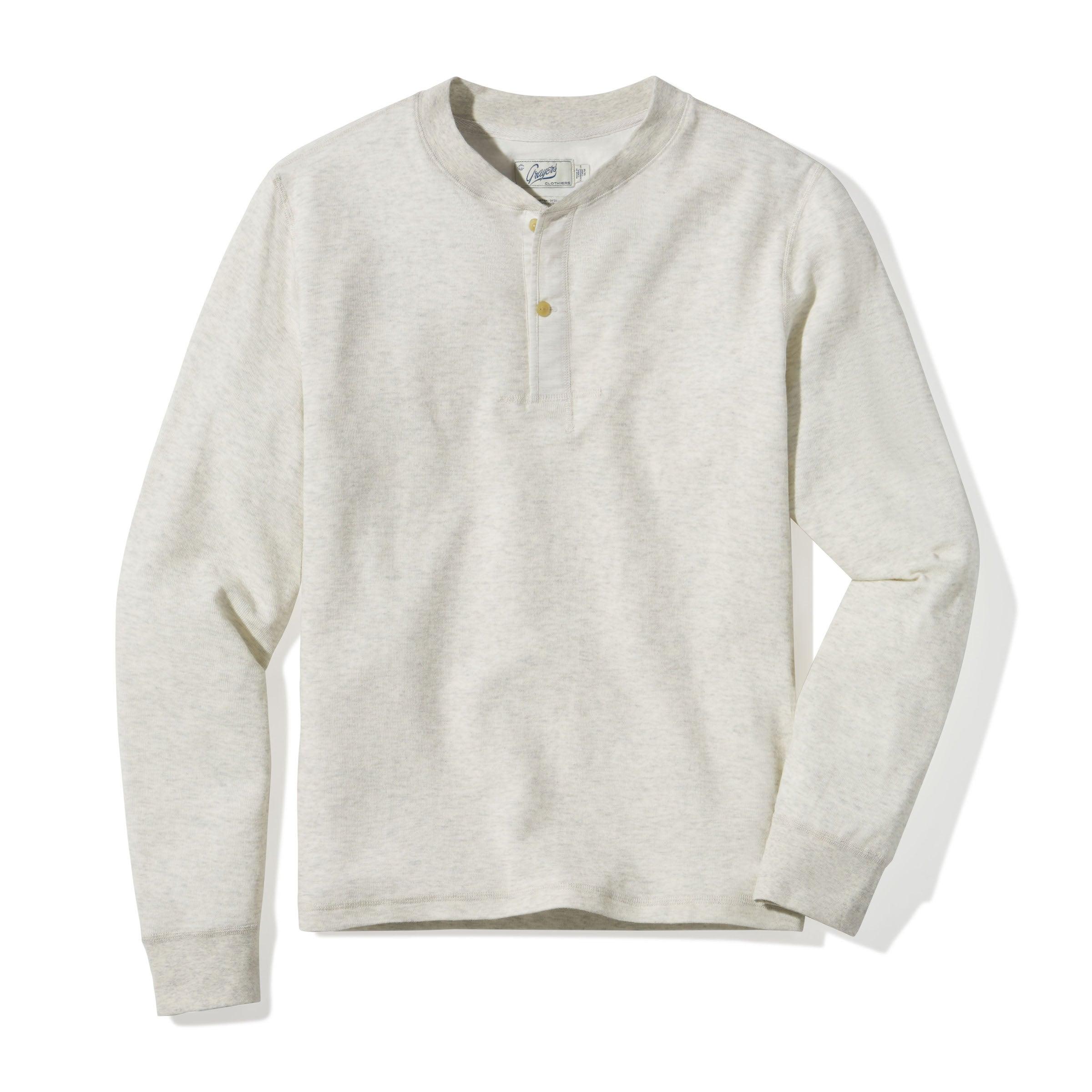 New Windsor Double Cloth Henley - Oatmeal Heather Product Image
