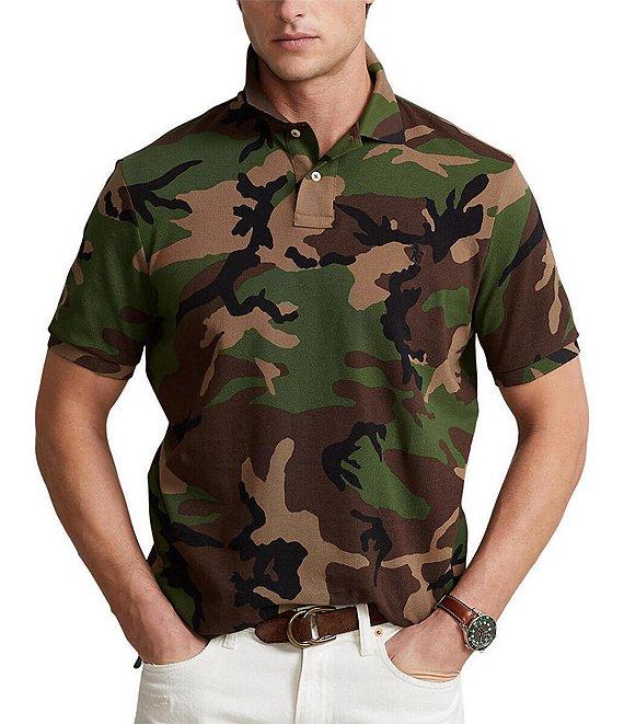 Polo Ralph Lauren Classic-Fit Camo Mesh Short-Sleeve Polo Shirt Product Image