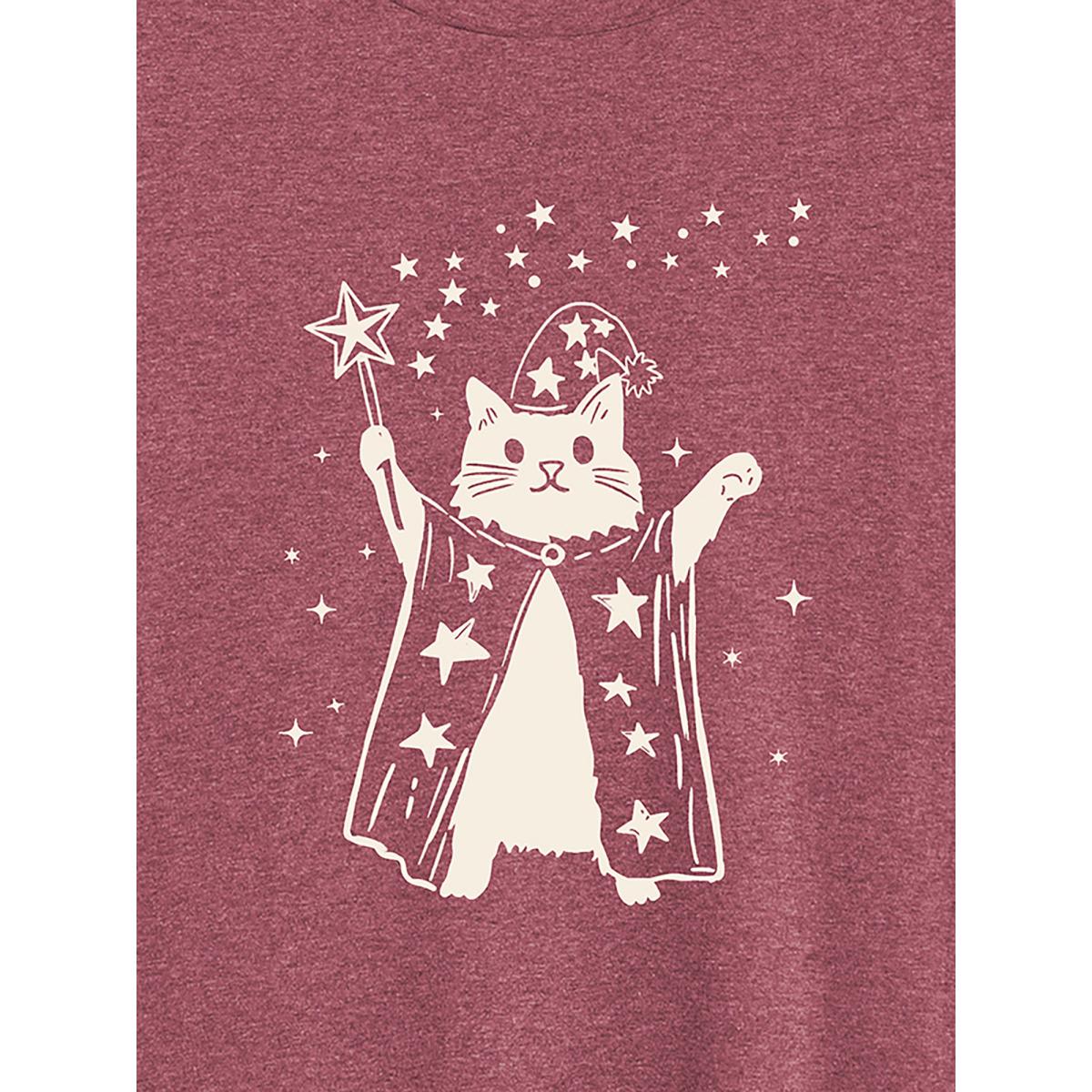 Plus Size Sunkissed Sunflower Round Neck T-Shirt Plum Women Non Natural Flowers Round Neck Everyday-Casual T-shirts BloomChic 30/6X Product Image