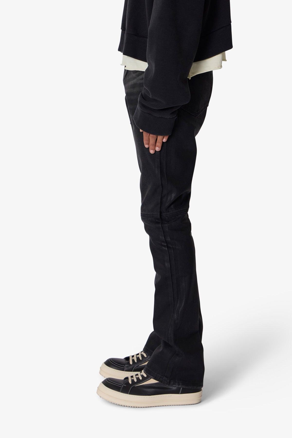 B729 Waxed Denim - Black Product Image