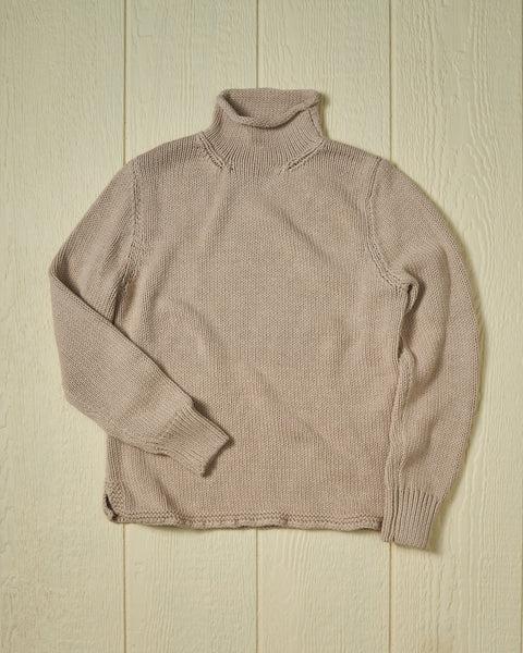 Women's Fisherman's Sweater in Oatmeal Product Image