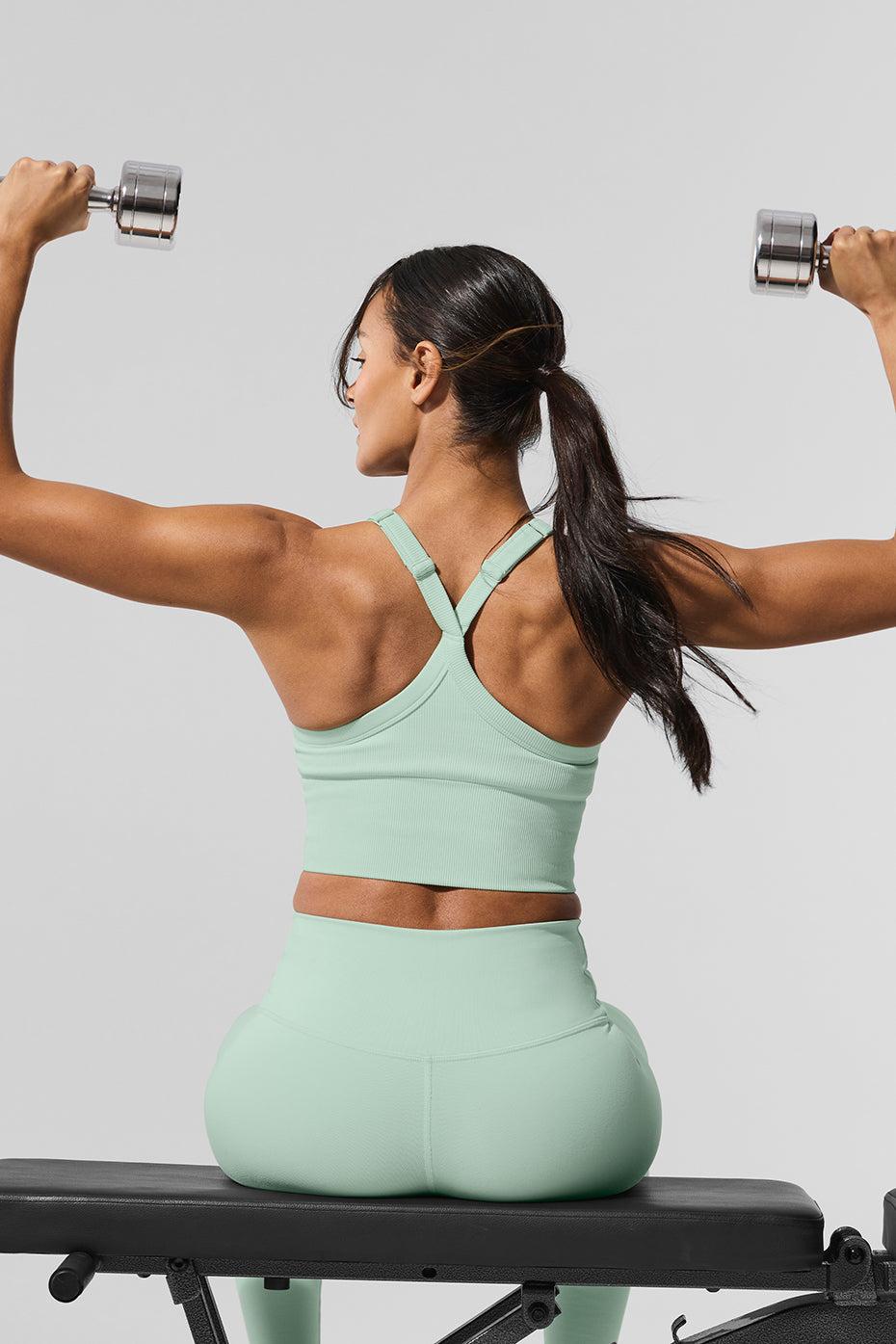 Seamless Ribbed Favorite Bra Tank - Spearmint Product Image