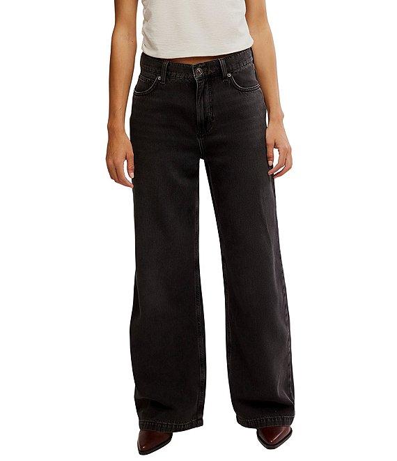 Free People We The Free Stride Low Slung Wide Leg Jeans Product Image