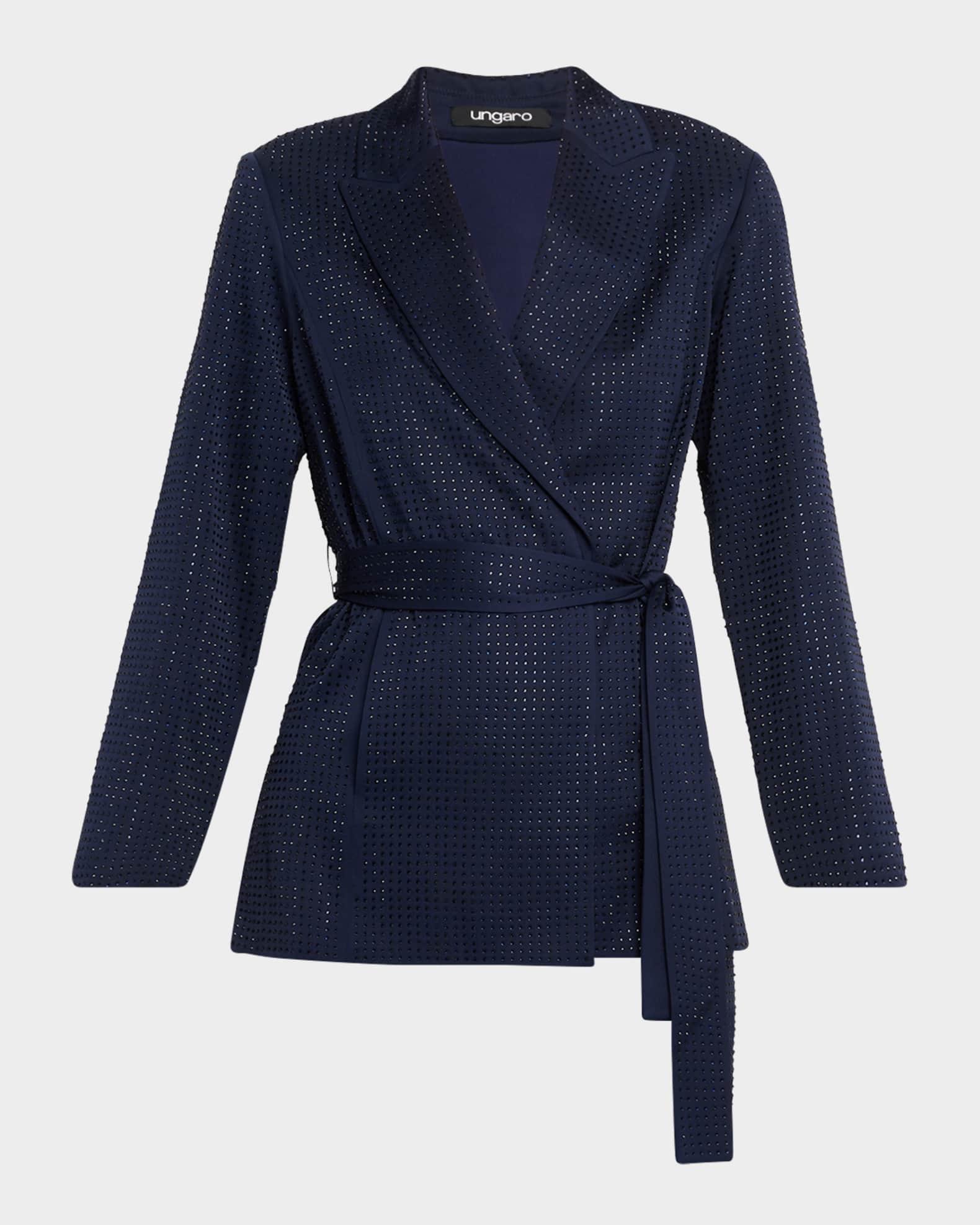 Rhinestone Wrap-Front Jacket Product Image