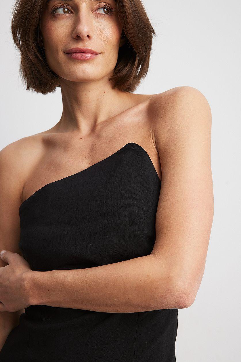 Asymmetric Bandeau Mini Dress Product Image