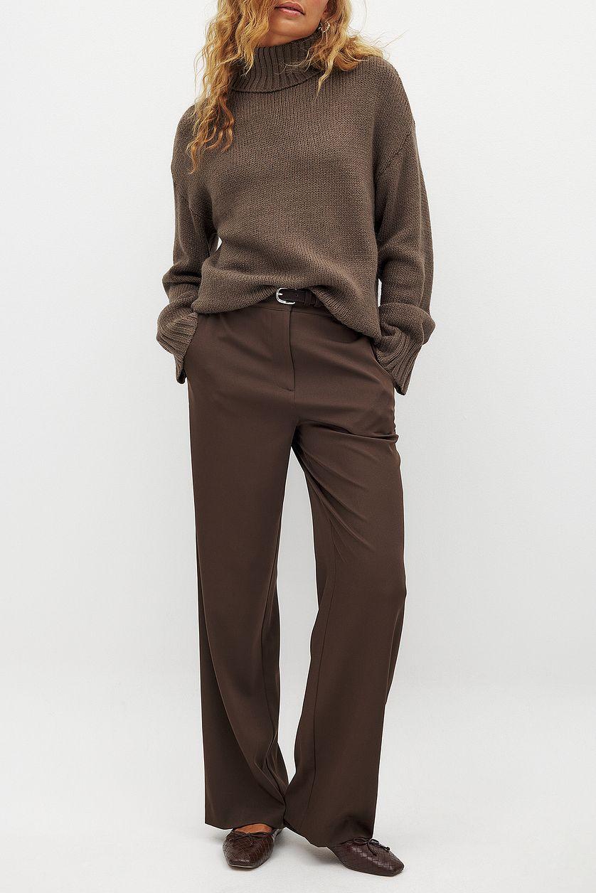 Turtle Neck Knitted Sweater Product Image