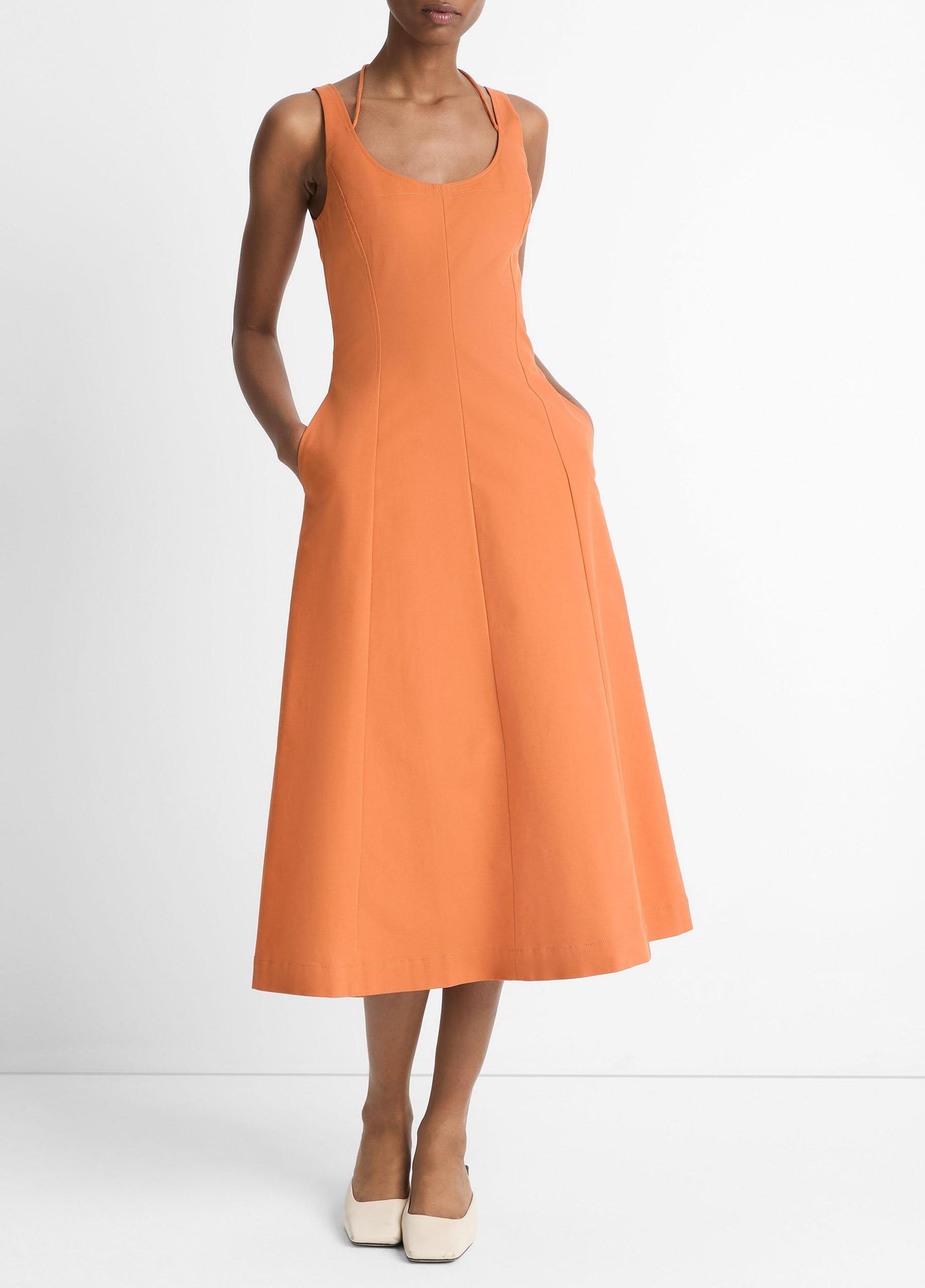 Seamed Cotton Tank Dress Product Image