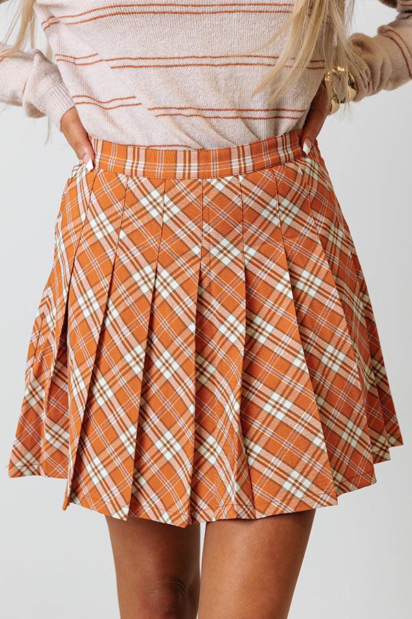 Stay Flirty Plaid Skort Product Image