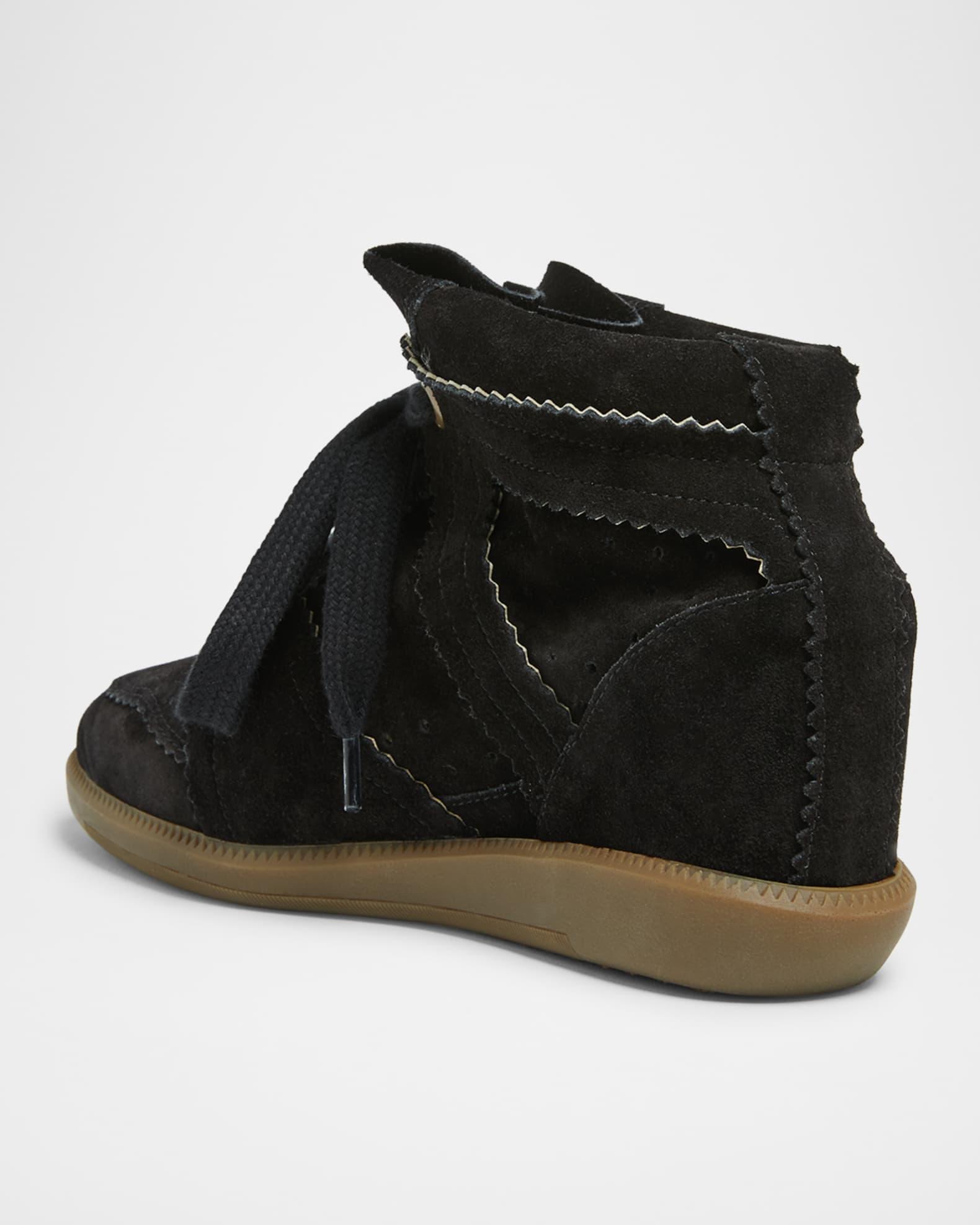 Bobby Suede Wedge Sneakers  Product Image