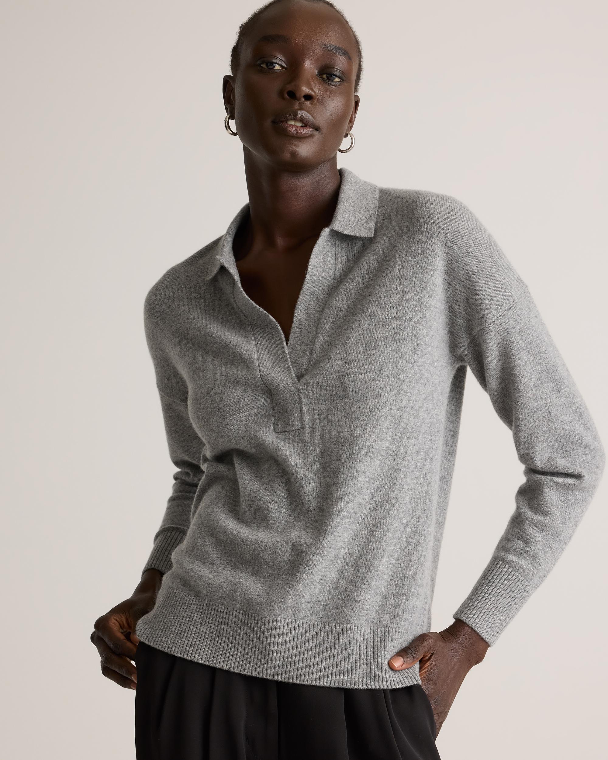 Quince | Women's Mongolian Cashmere Polo Sweater Product Image