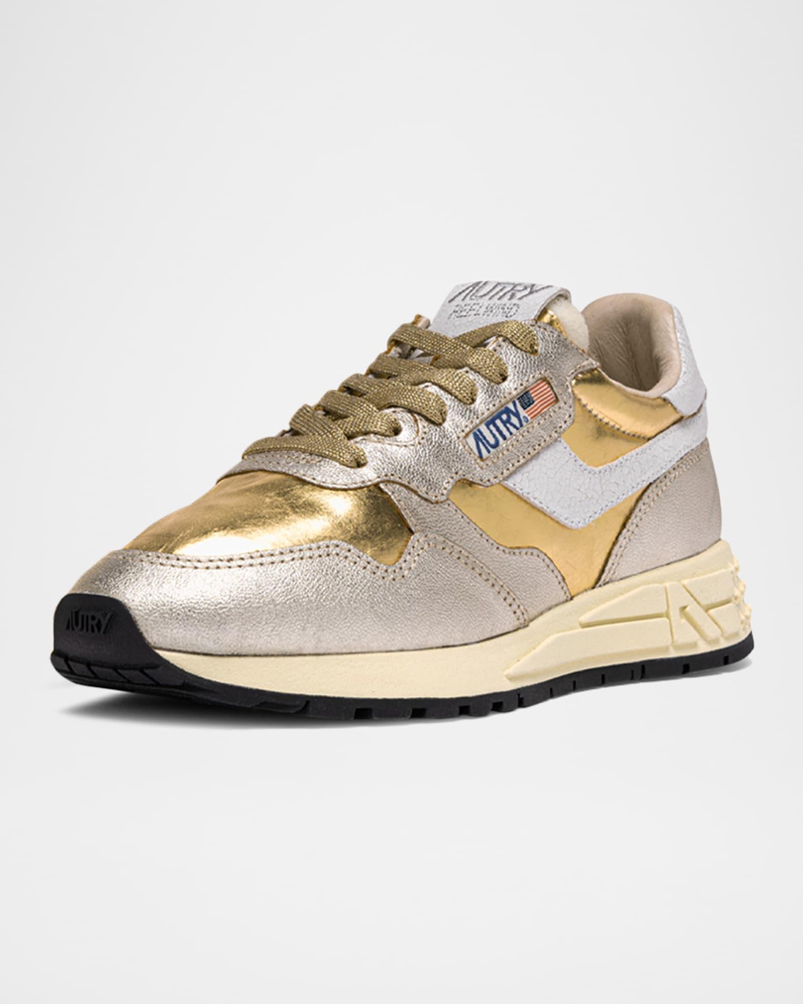 Reelwind Metallic Retro Trainer Sneakers Product Image