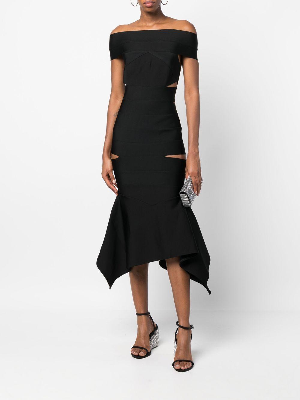 cut-out off-shoulder dress Product Image