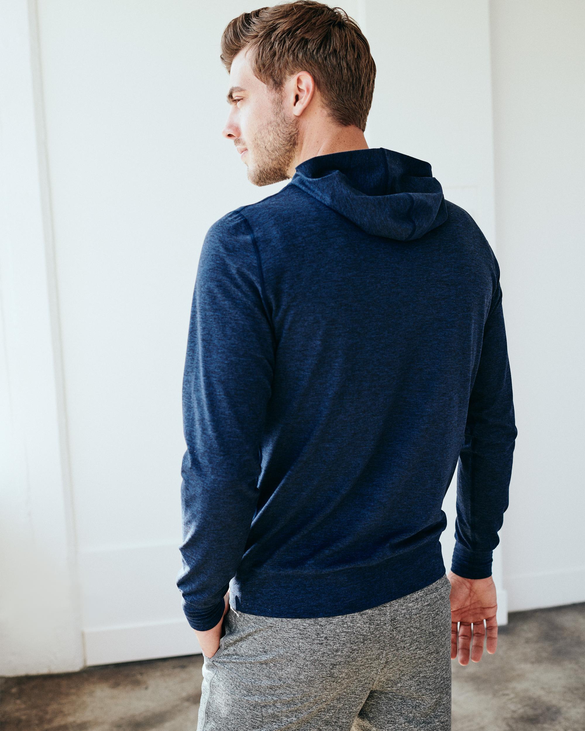 Quince | Men's Super Soft Performance Hoodie Pullover Flowknit Activewear, Recycled Polyester Product Image