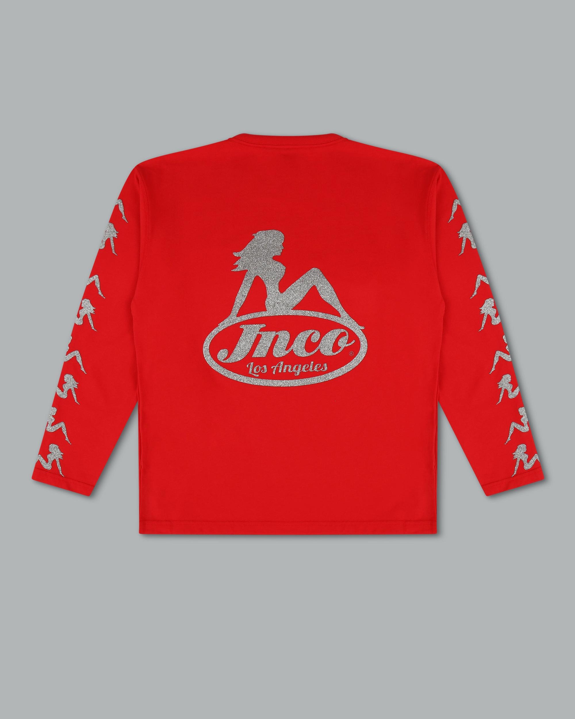 Big Rig Long Sleeve Tee. Red. Male Product Image