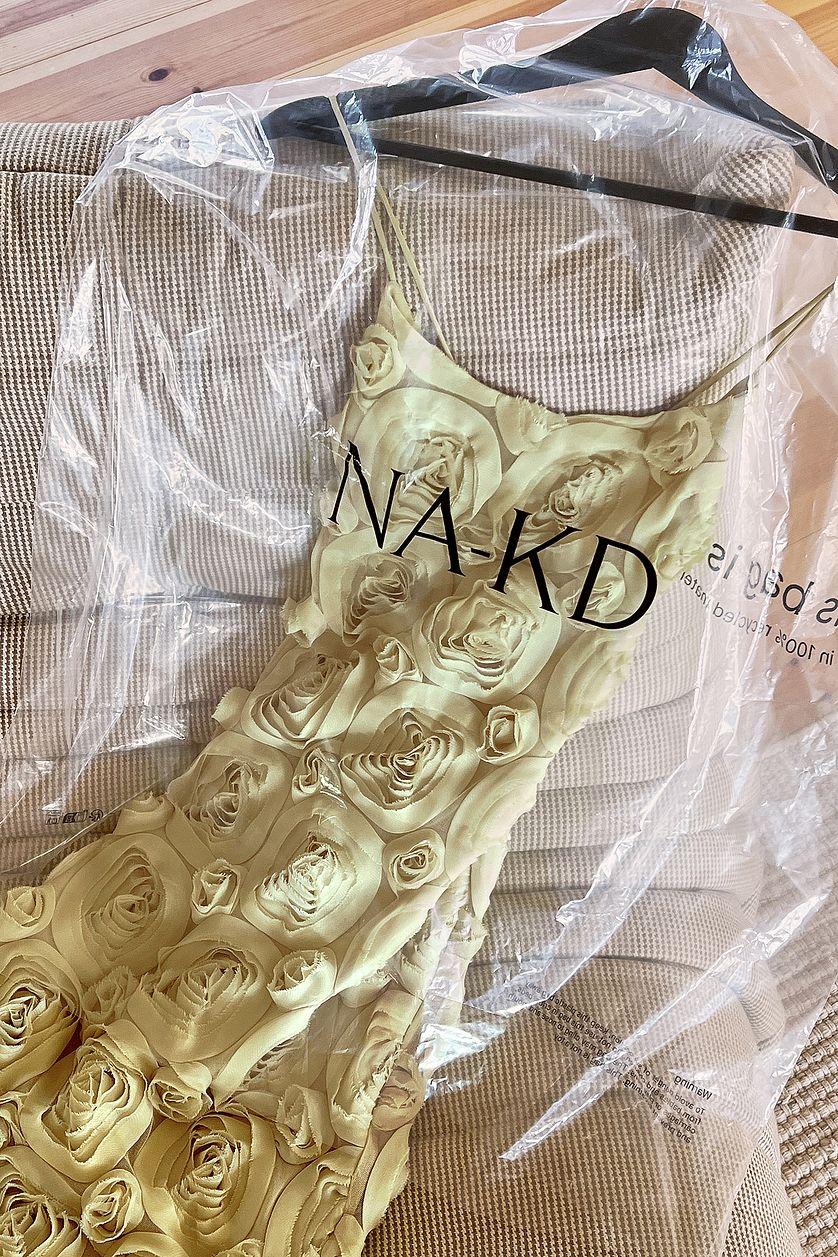 Rose Texture Slip Midi Dress Product Image