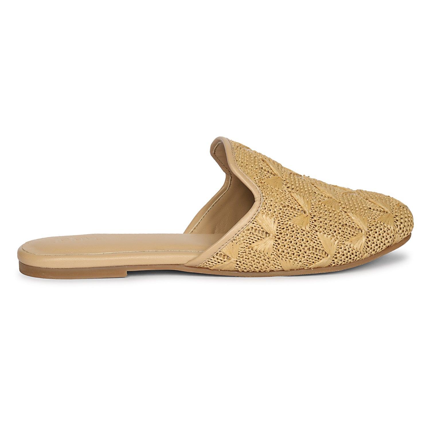 Andrea - Beige Mules Product Image