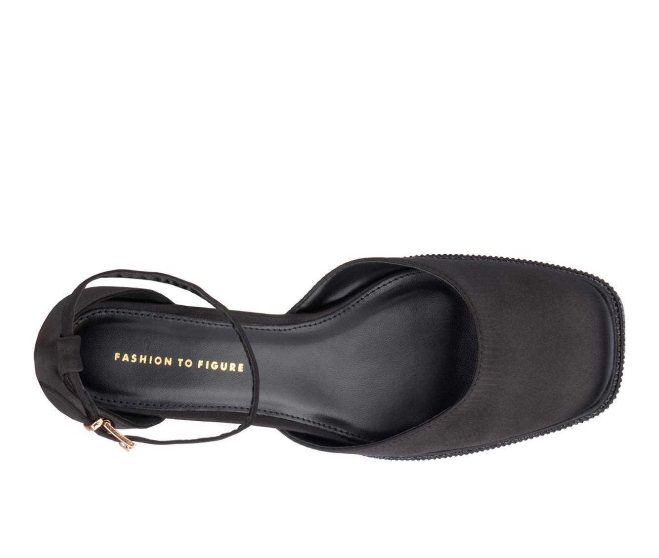 Women's Fashion to Figure Martine 2 Gemmed Wide Width Platform Pumps Product Image