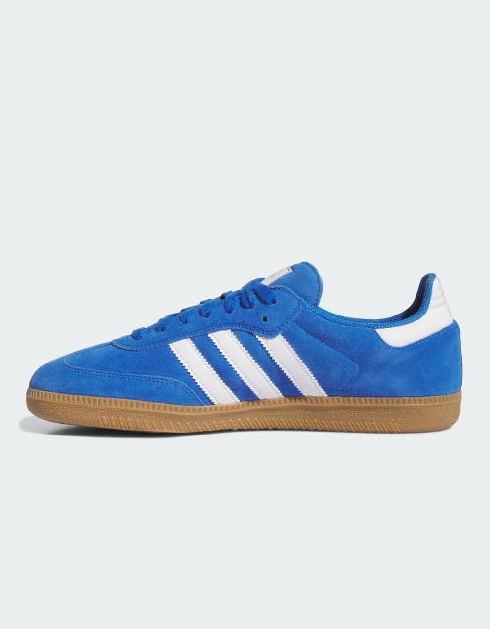 ADIDAS Samba ADV Shoes - BLUE BIRD / CLOUD WHITE / GOLD METALLIC Product Image