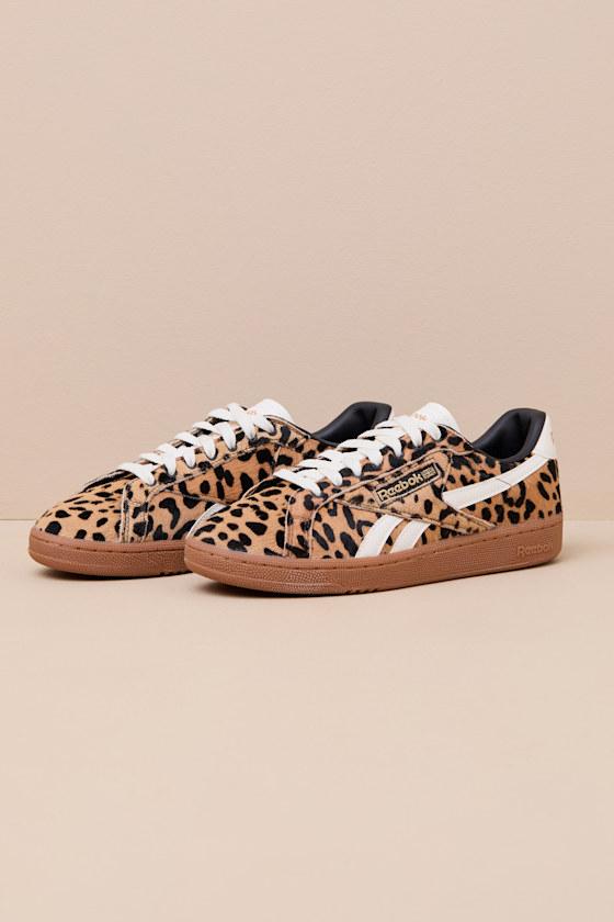 Club C Grounds UK Cheetah Pony Hair Sneakers Product Image