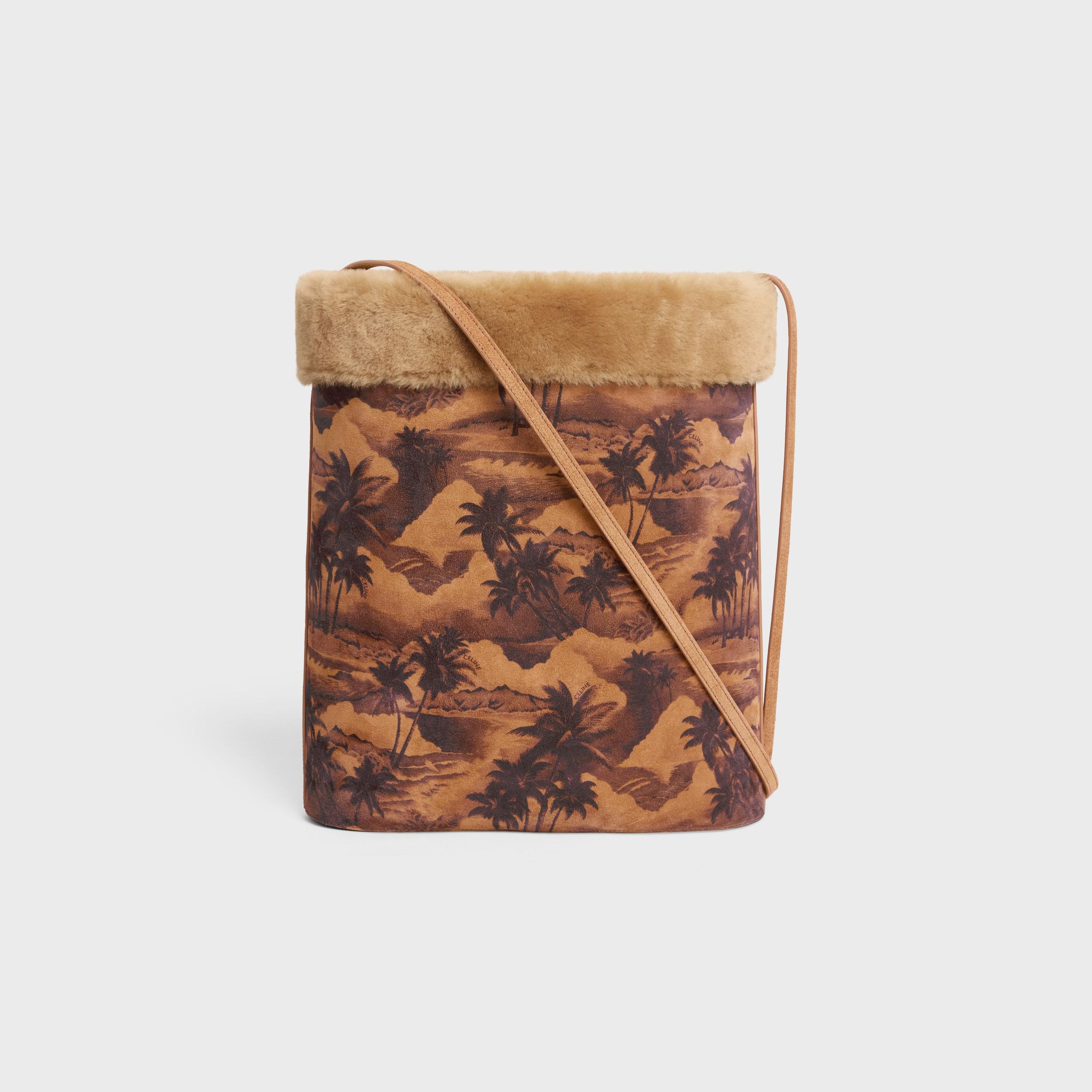 BUCKET IN SHEARLING PALM TREES PRINT Product Image