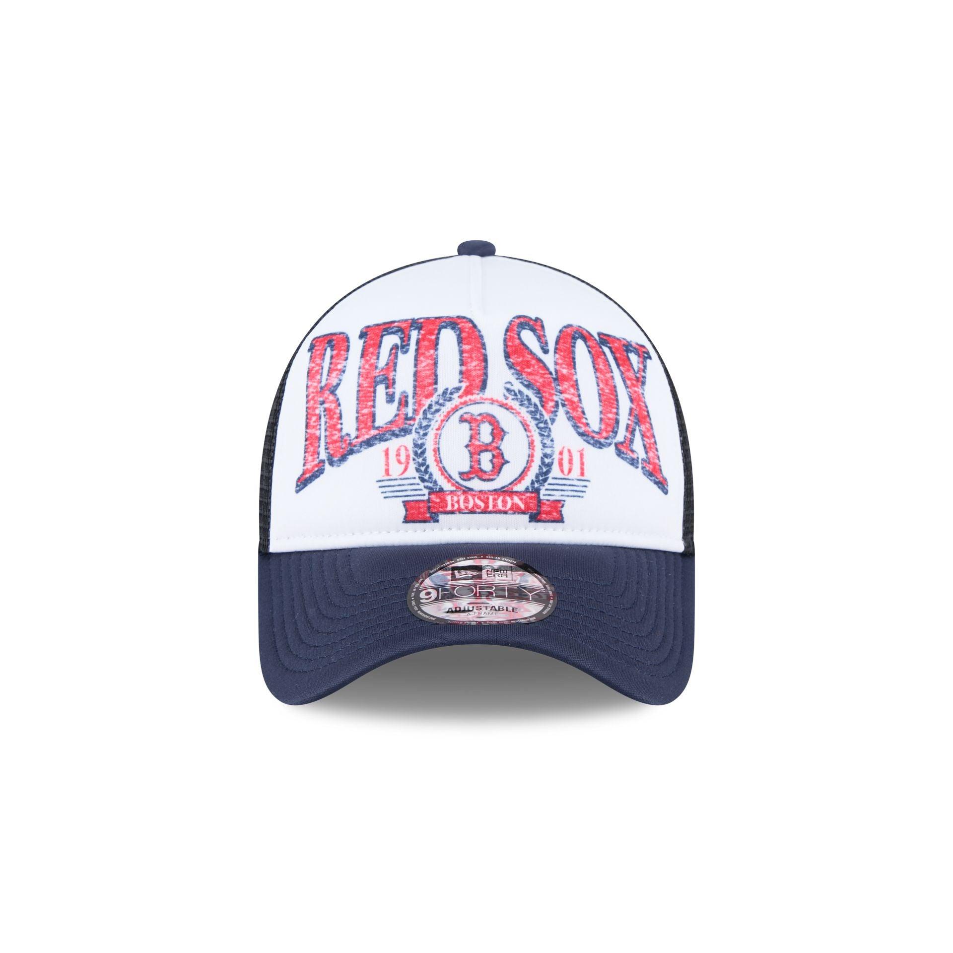 Boston Red Sox Distressed 9FORTY A-Frame Trucker Hat Male Product Image