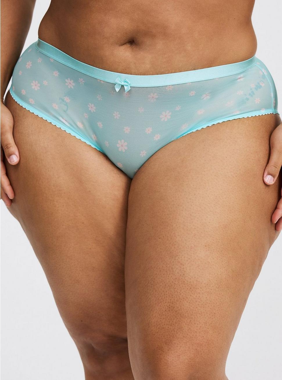 Mid-Rise Hipster Printed Mesh Panty Product Image
