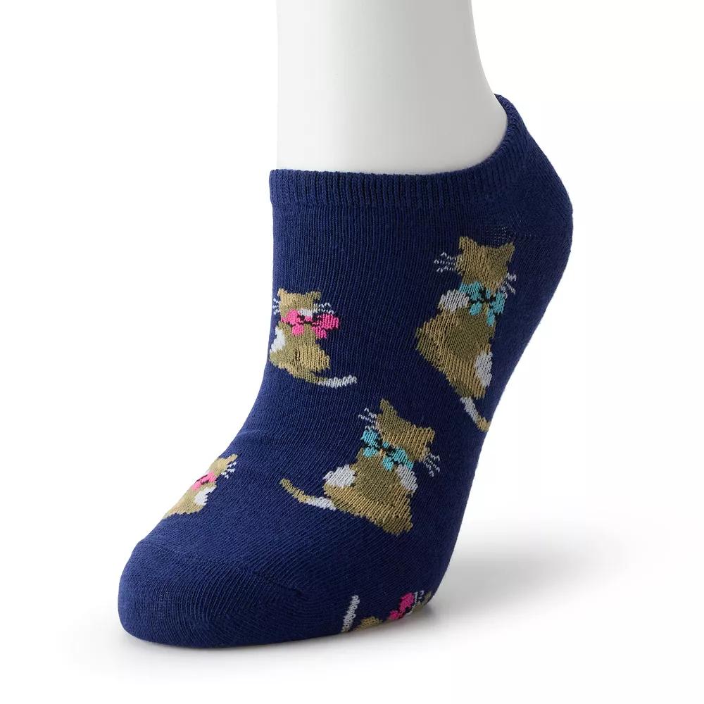 Women's Pooches Gracias No Show Socks, Size: 9-11, Blue Product Image