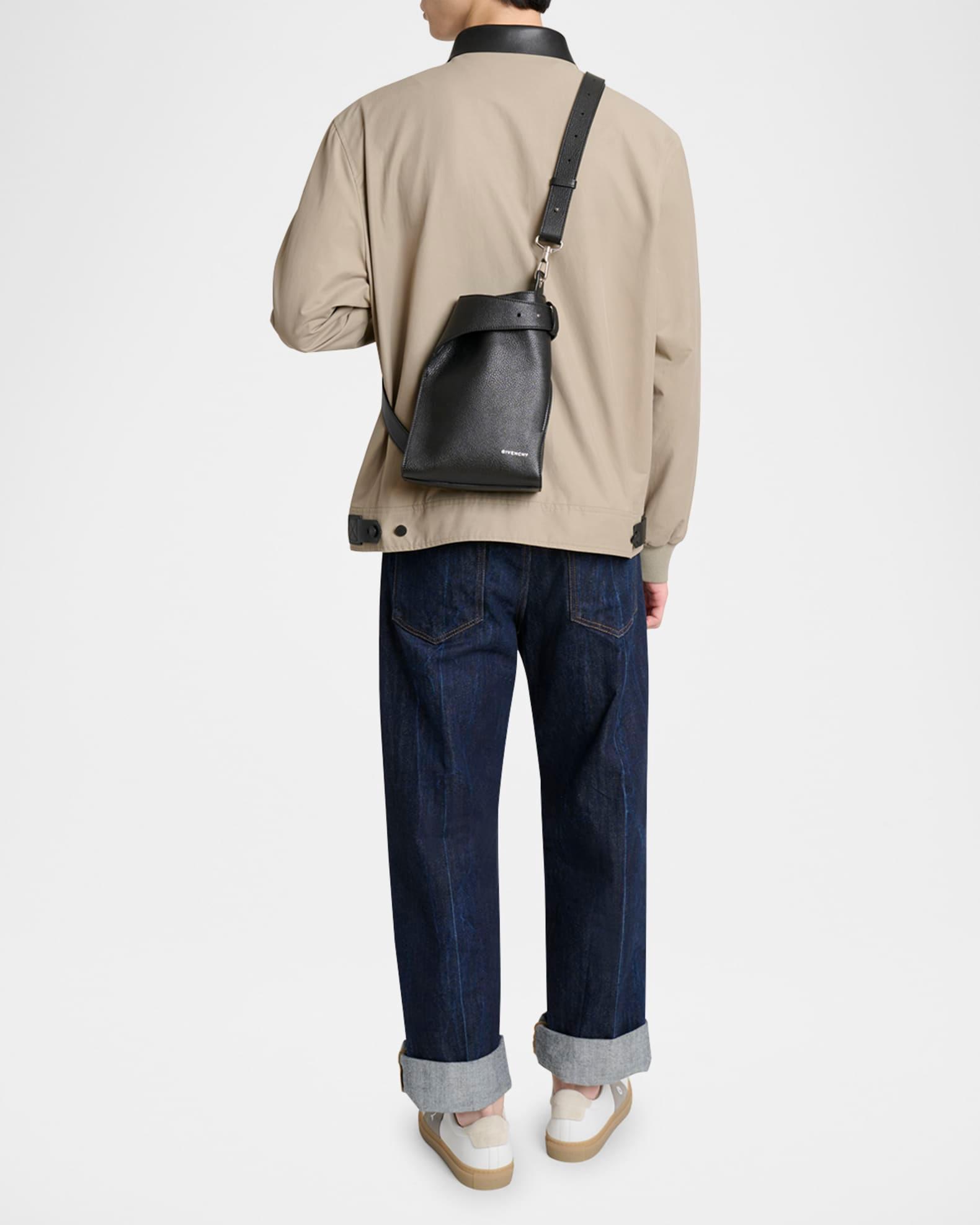 Men's Small Belted Leather Crossbody Bag Product Image