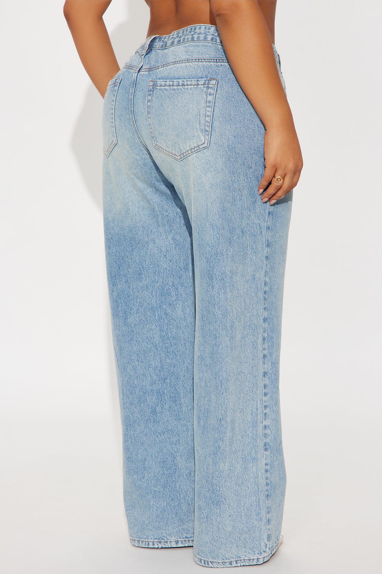 Westside Low Rise Wide Leg Jean - Light Wash Product Image
