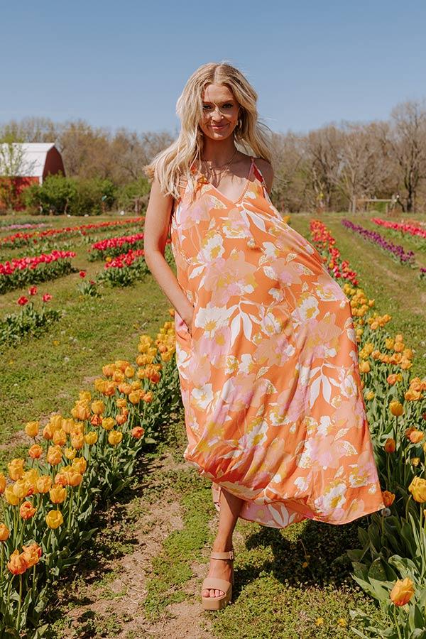 Picking Petals Maxi In Orange Product Image