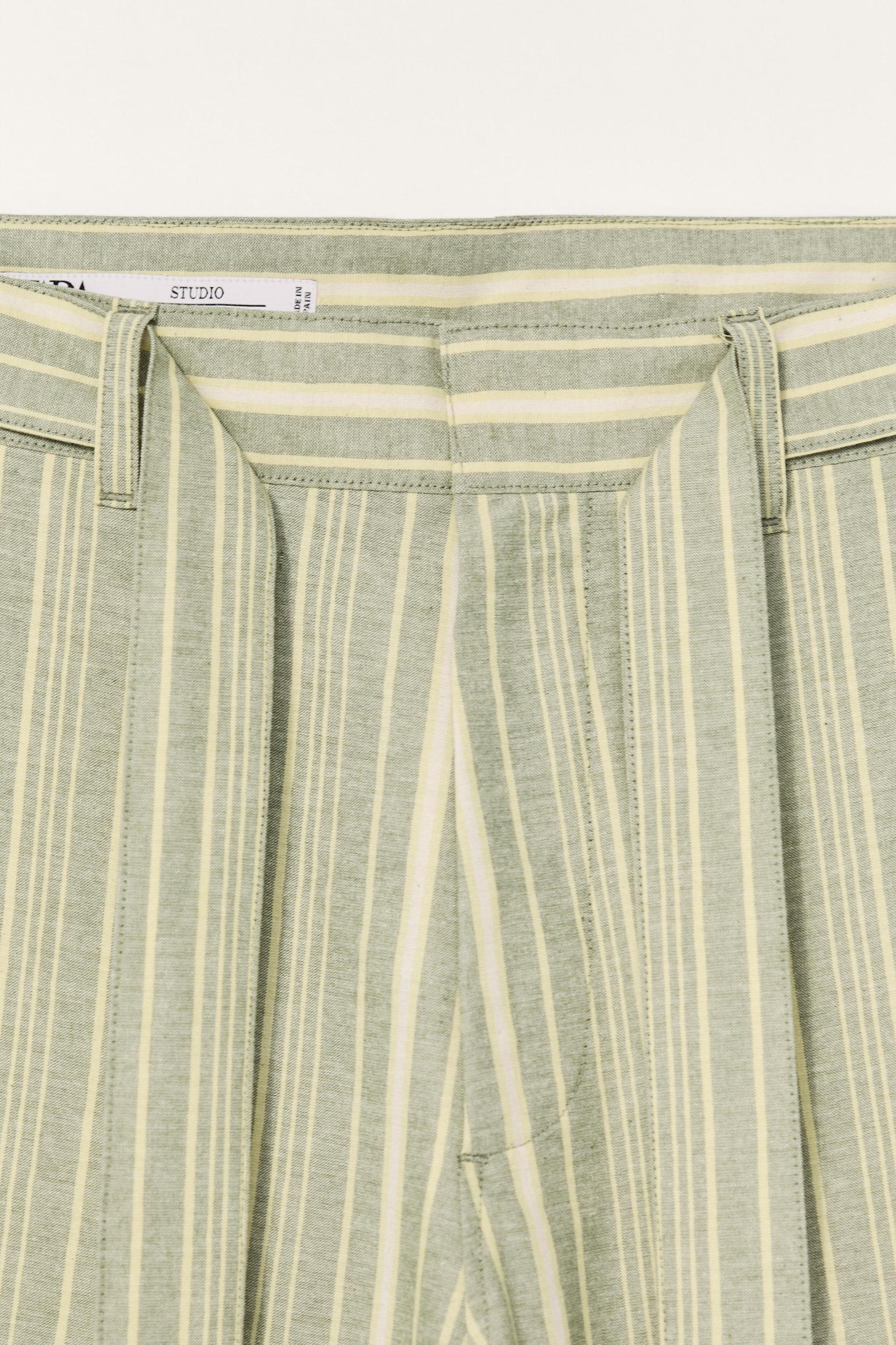 LIMITED EDITION STRIPED WIDE FIT PANTS Product Image