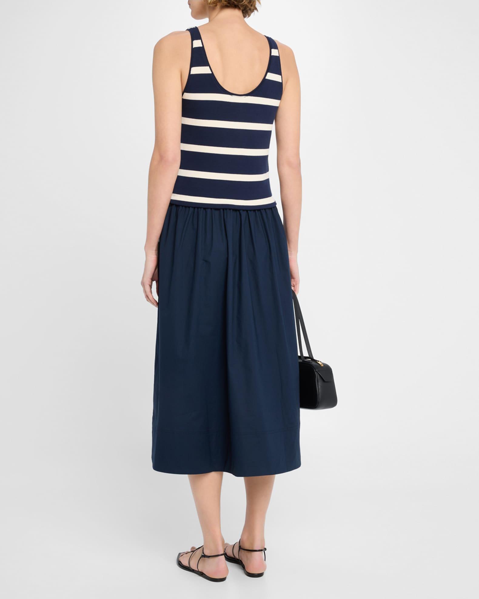 Amber Stripe Drop-Waist Midi Dress Product Image