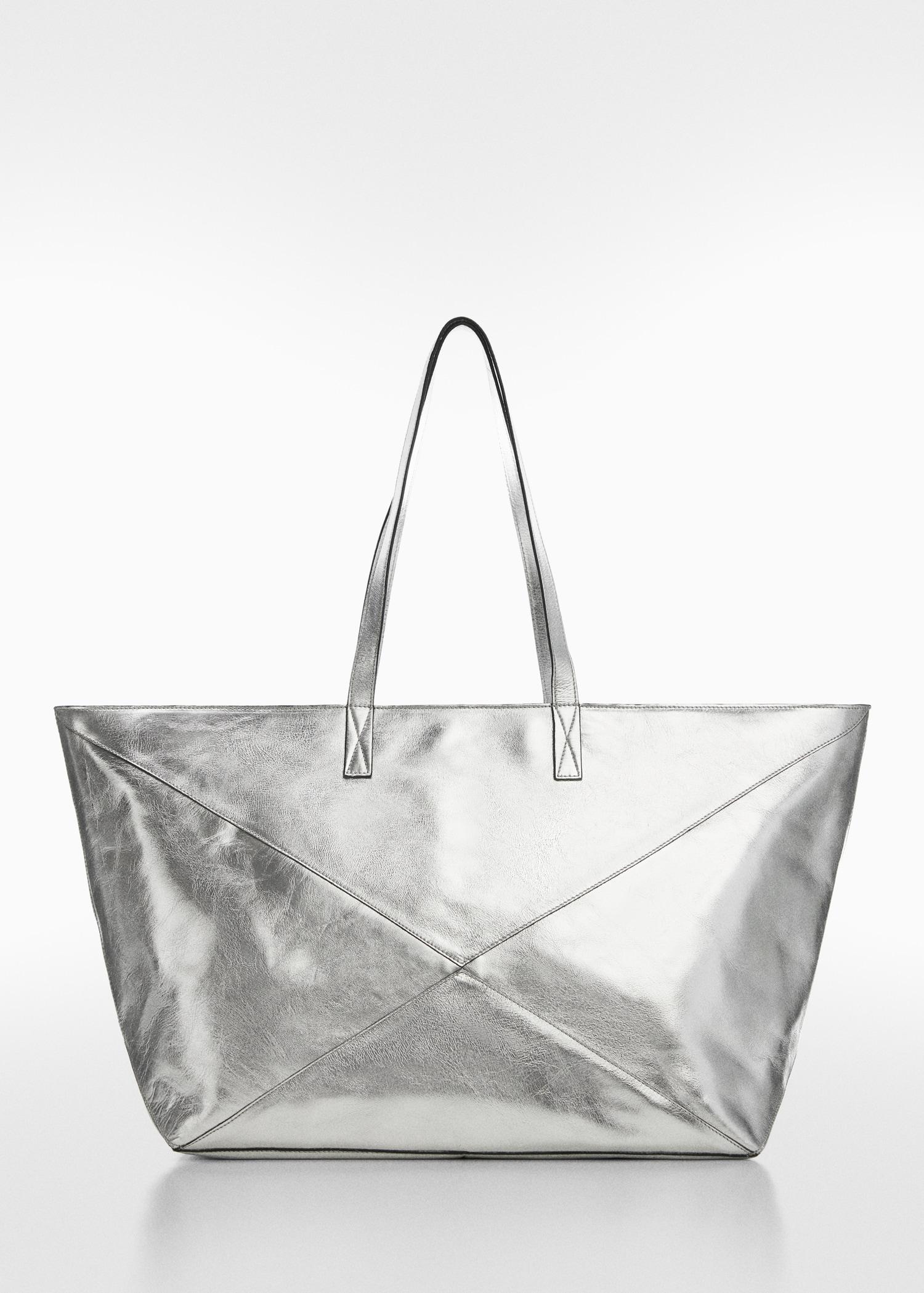 Leather shopper bag - Women | MANGO USA Product Image