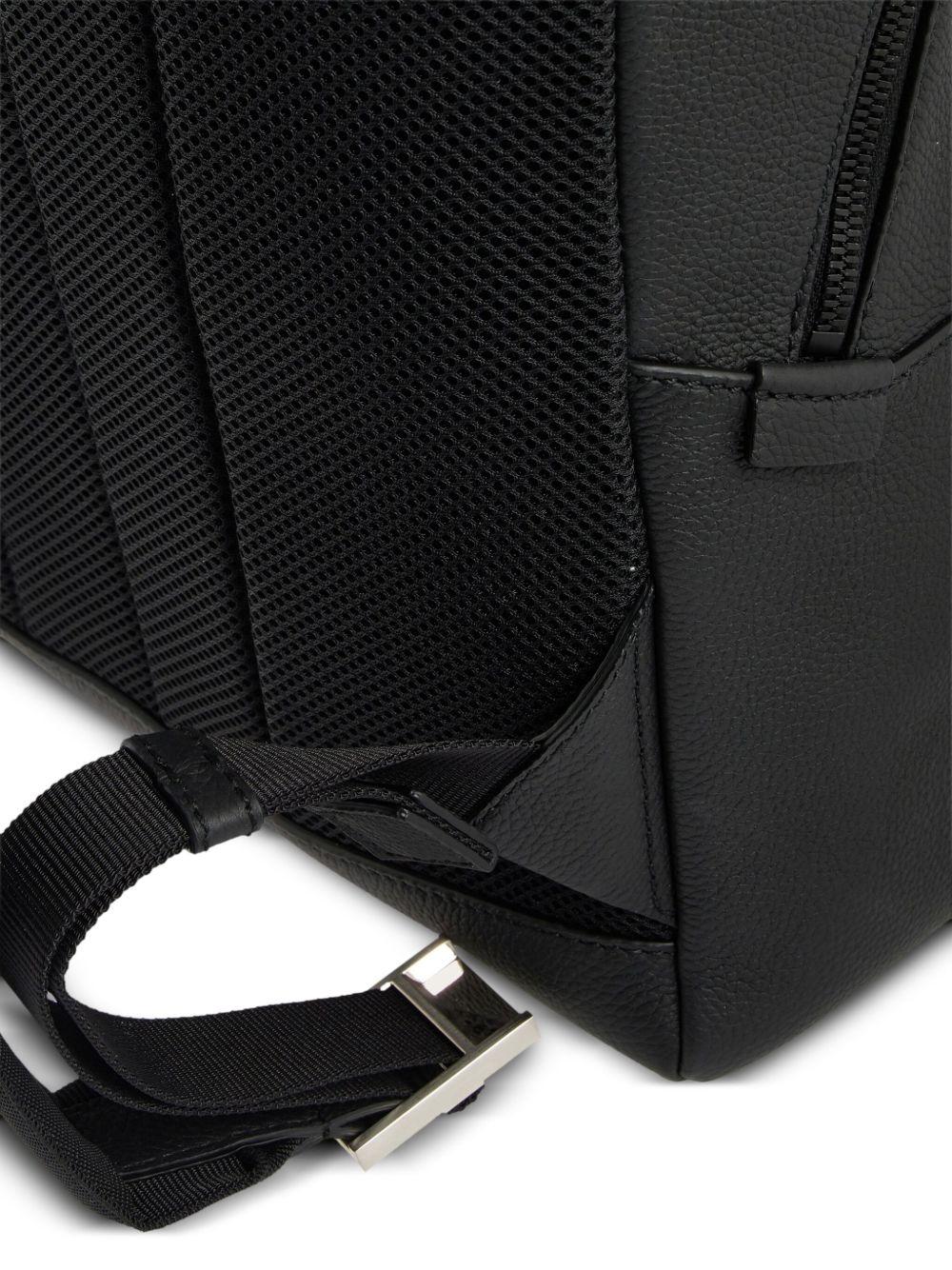 embossed-logo leather backpack Product Image
