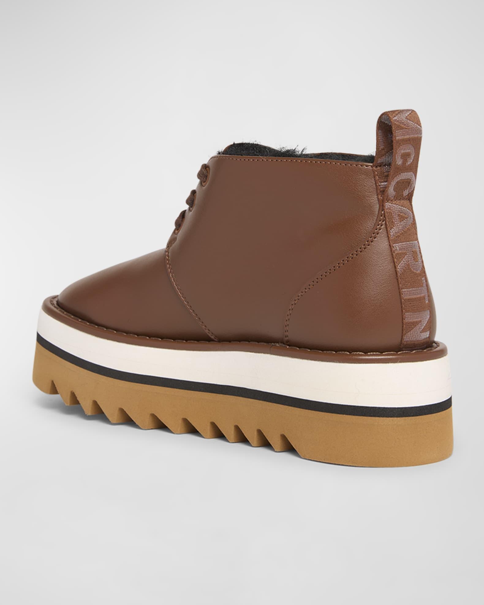 Sneakelyse Vegan Lace-Up Platform Booties Product Image