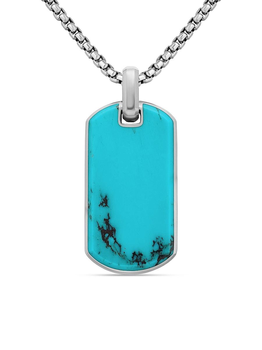 Mens Chevron Tag in Sterling Silver Product Image